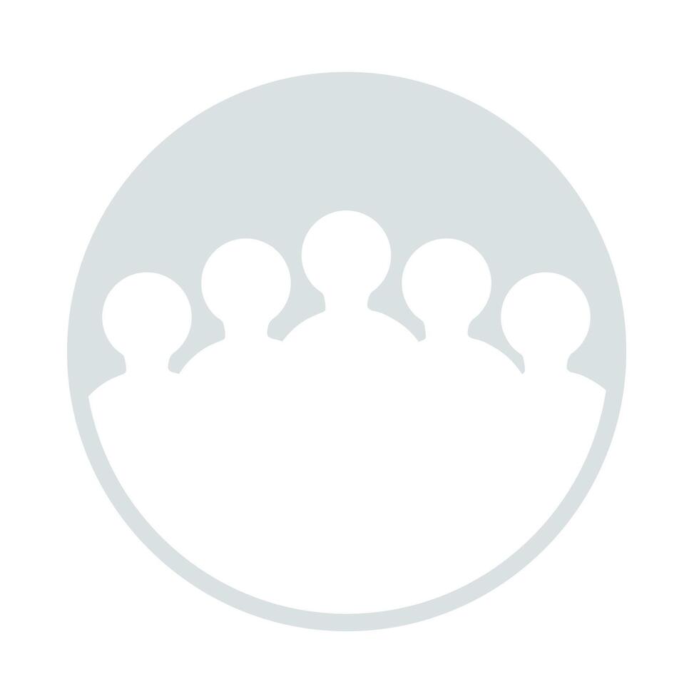 Group of Organization People with Leader in Front Default Avatar Profile Icon, Suitable for Social Media Chatting Online, and Work Program Projects vector