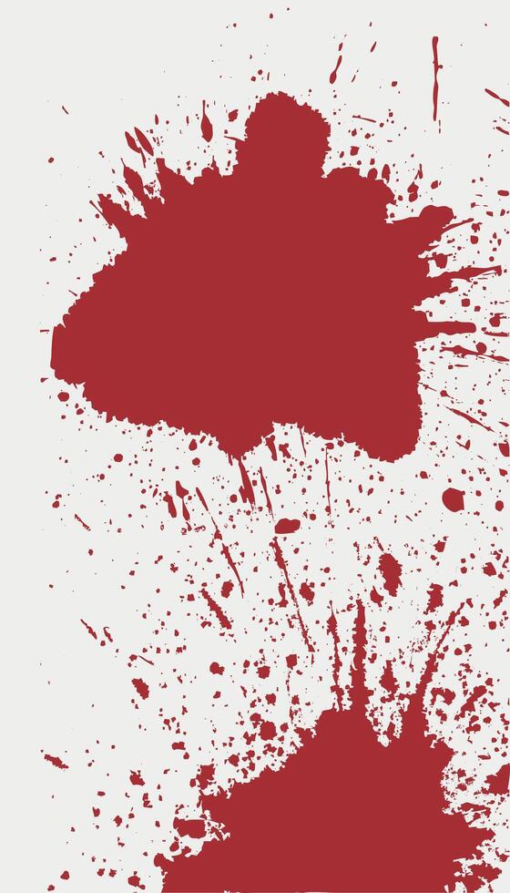 red blood splatter art illustration potrait white background vector