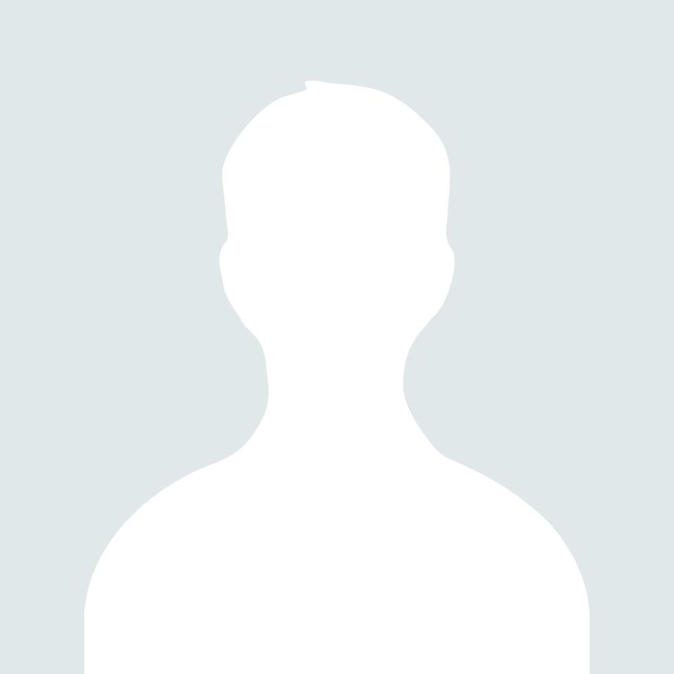 Social Media Chatting Online Default Male Blank Profile Picture Head And Body Icon People Standing Icon Grey Background vector