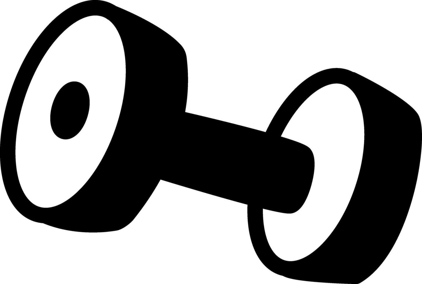 Black Icon Dumbbell For Workout. Illustration Dumbbell for the Gym. vector