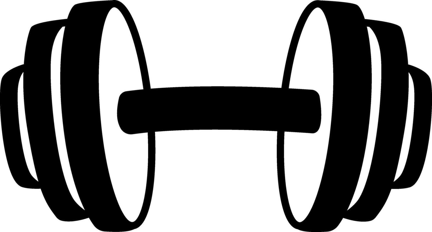Dumbbell Black Icon. Illustration Dumbbell for the Gym. vector
