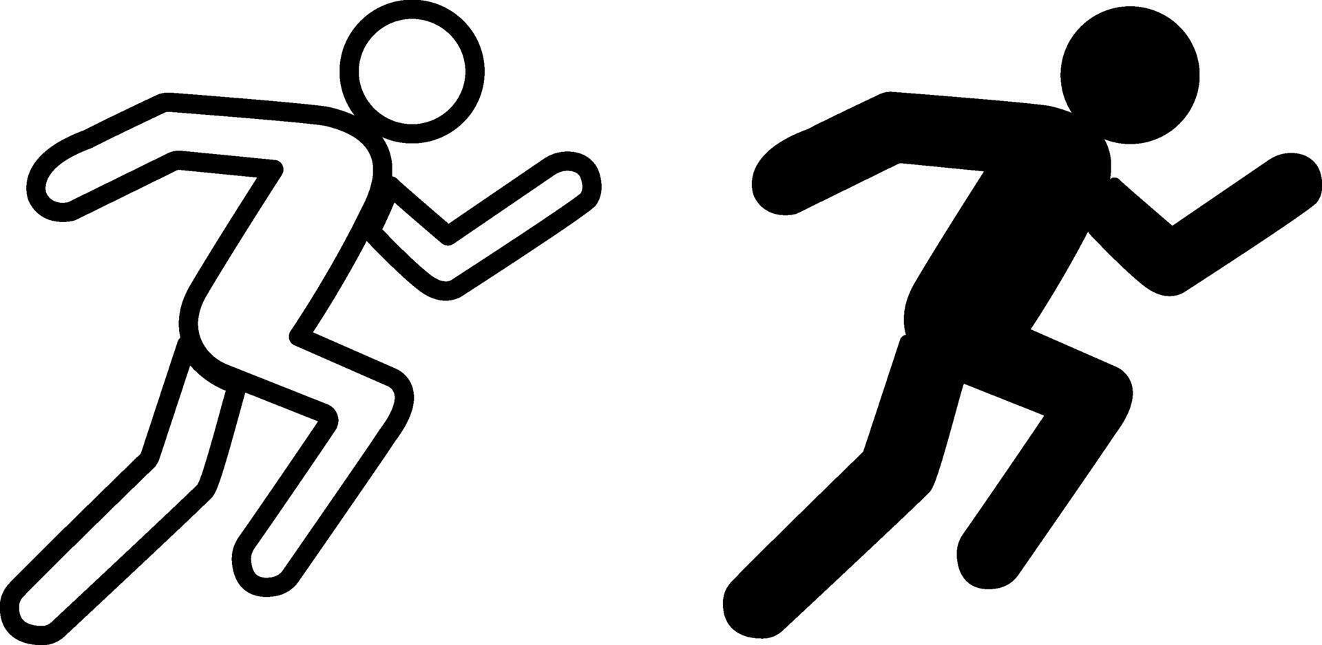 Running icons. Illustration of a Running Man. Athletics. Marathon vector