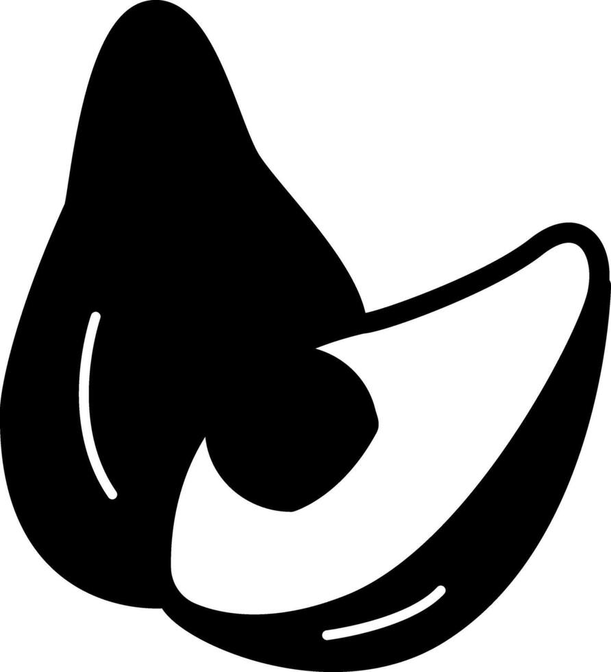 Avocado Black Icon. Healthy lifestyle. Fruit Icon. Vegetarian Icon. vector
