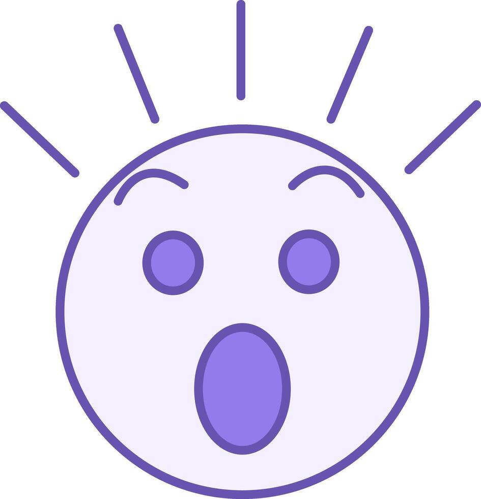 Colored Surprised Icon. Icon of Surprised Face with Open Mouth. Emotions, Mental Health. Mood Concept vector
