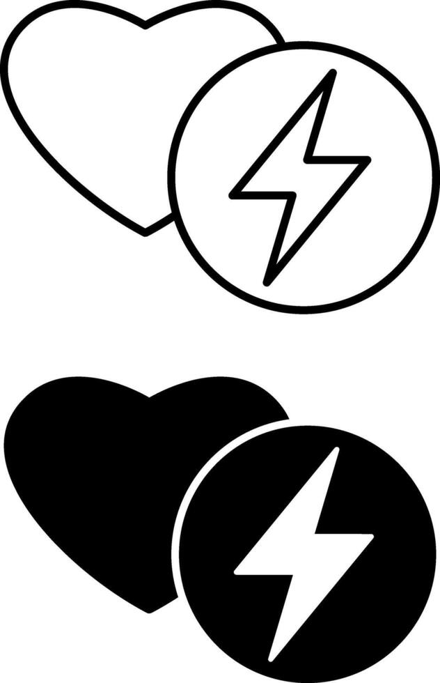 Energetic icons. Black and White Icons. Emotions, Mental Health. Mood Concept vector