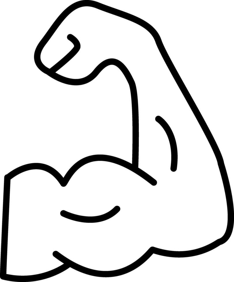 Pumped Biceps Icon Men. Illustration Strong Arm Bodybuilder vector