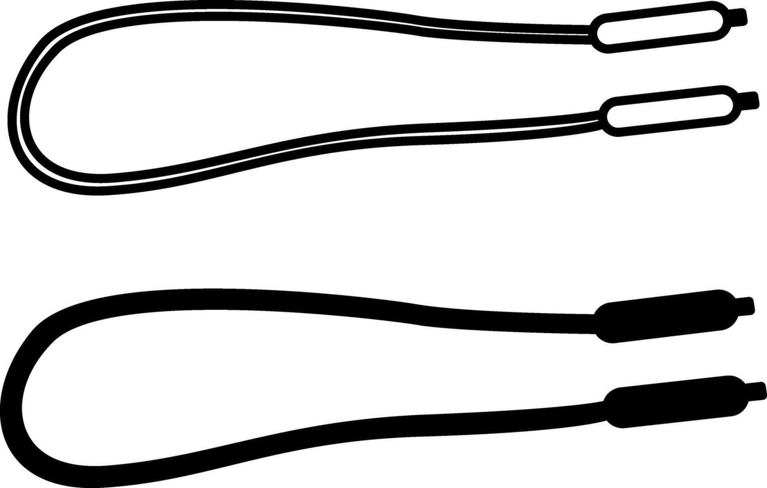 Two Skipping Rope Icons. Sports Web Design. Healthy lifestyle. Fitness vector