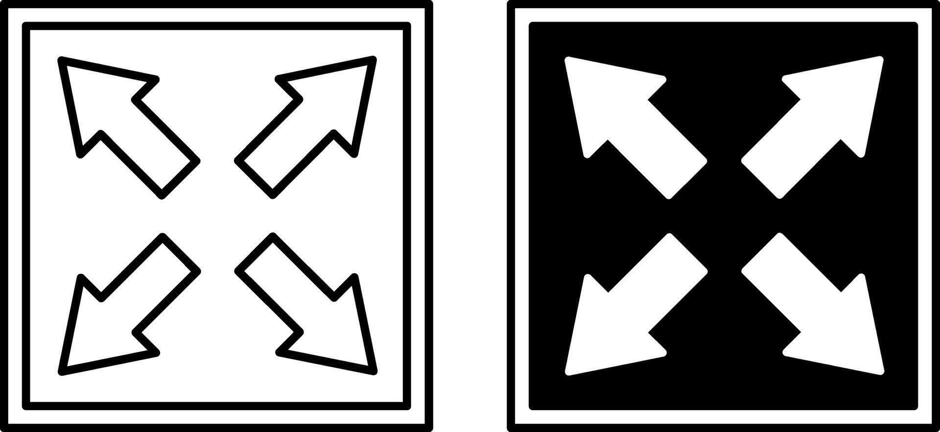 Icons Full Screen. Black and White Icons. Full size Application Icon. Social Networks Concept vector