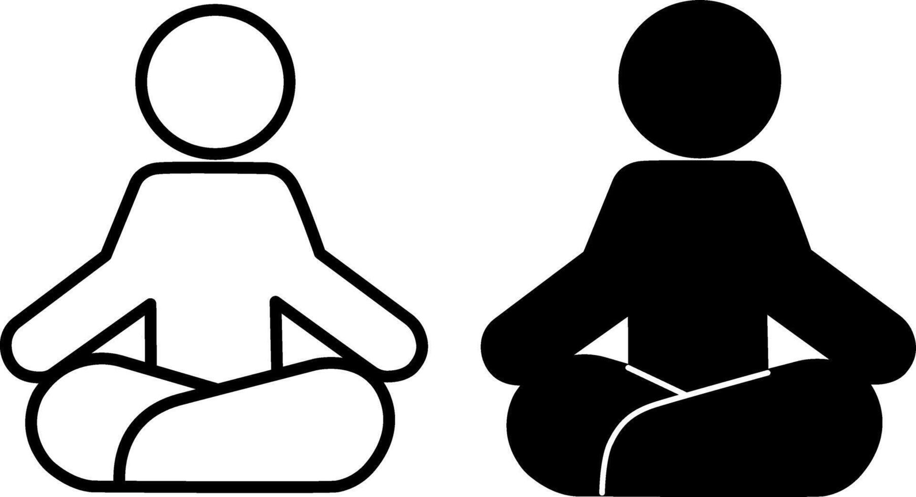 Yoga icons. Lotus Pose. Fitness icon vector