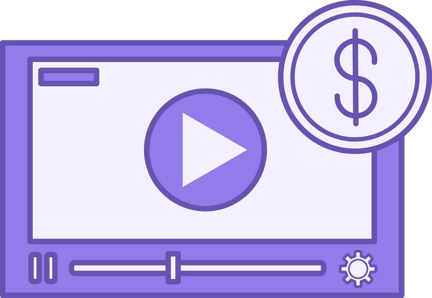 Monetization Color Icon. Making Money on the Internet. Blogger and Social Networks Concept vector