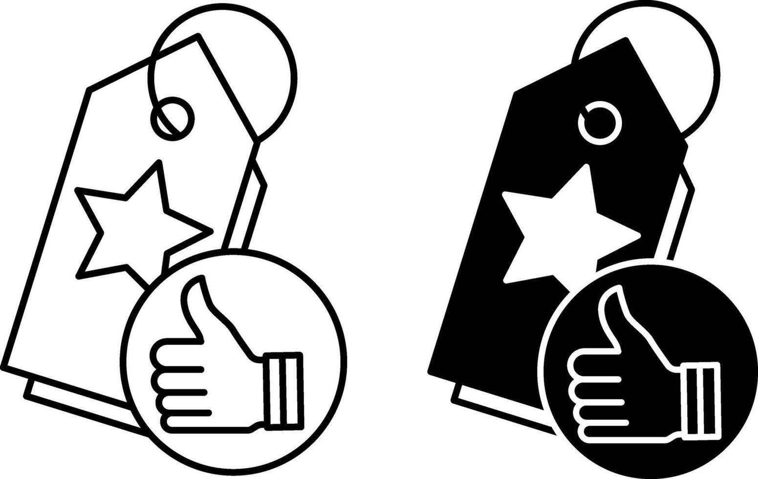 Icons Branding. Black and White Icons. Positive Brand Image. Product fame. Blogger and Social Networks Concept vector