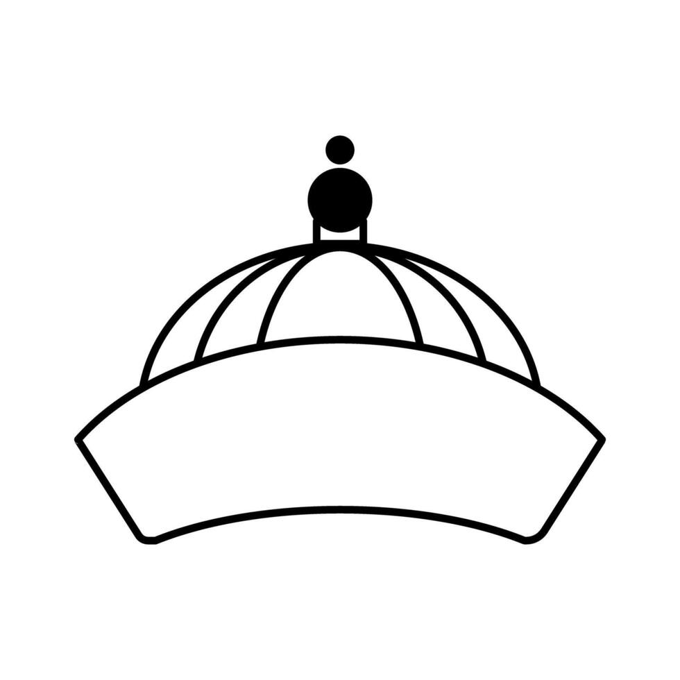 Chinese hat icon simple black design vector