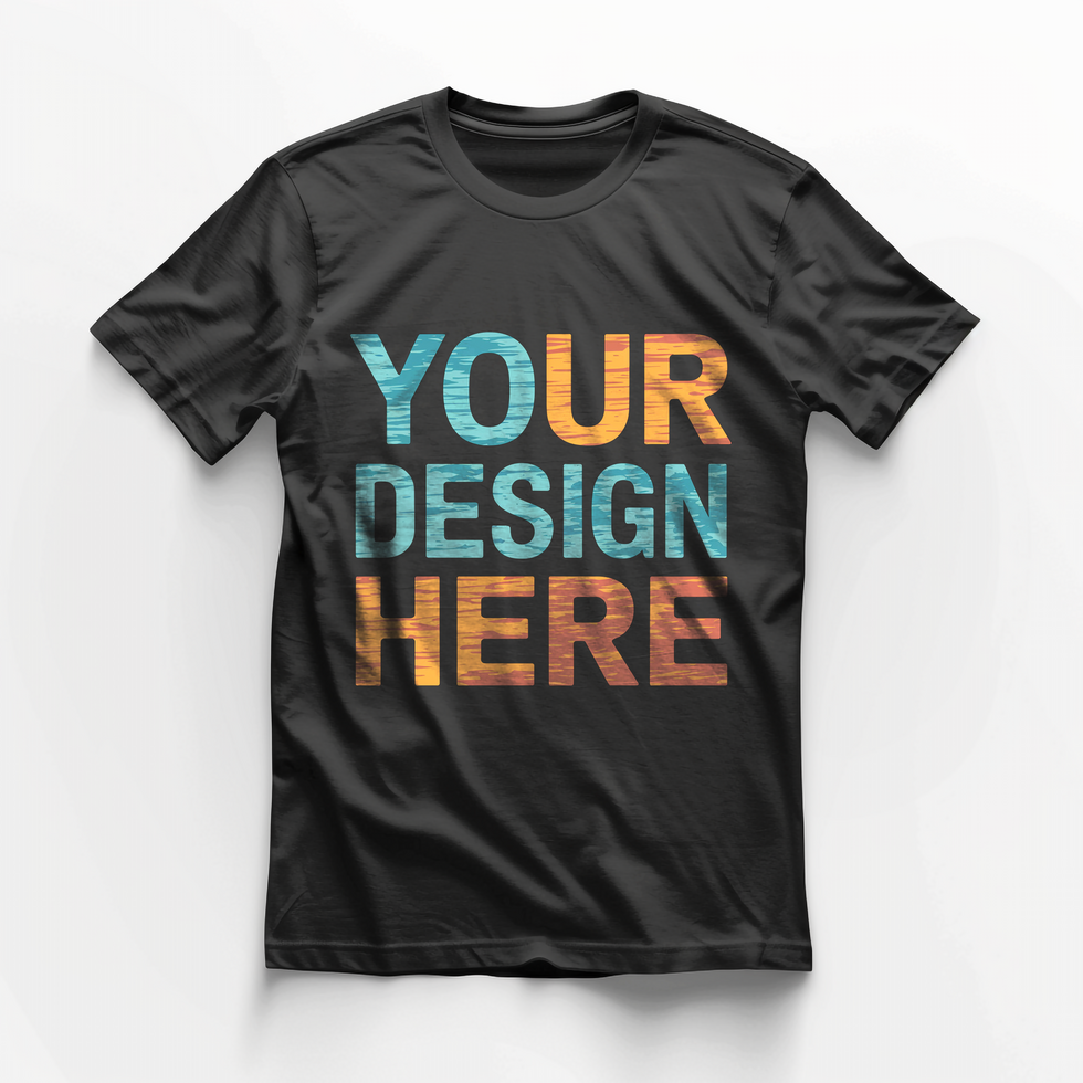 Isolated dark round neck tshirt mockup on white background psd