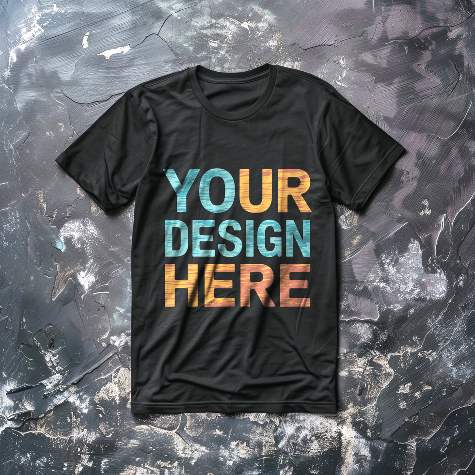 Round neck tshirt mockup on wall background psd