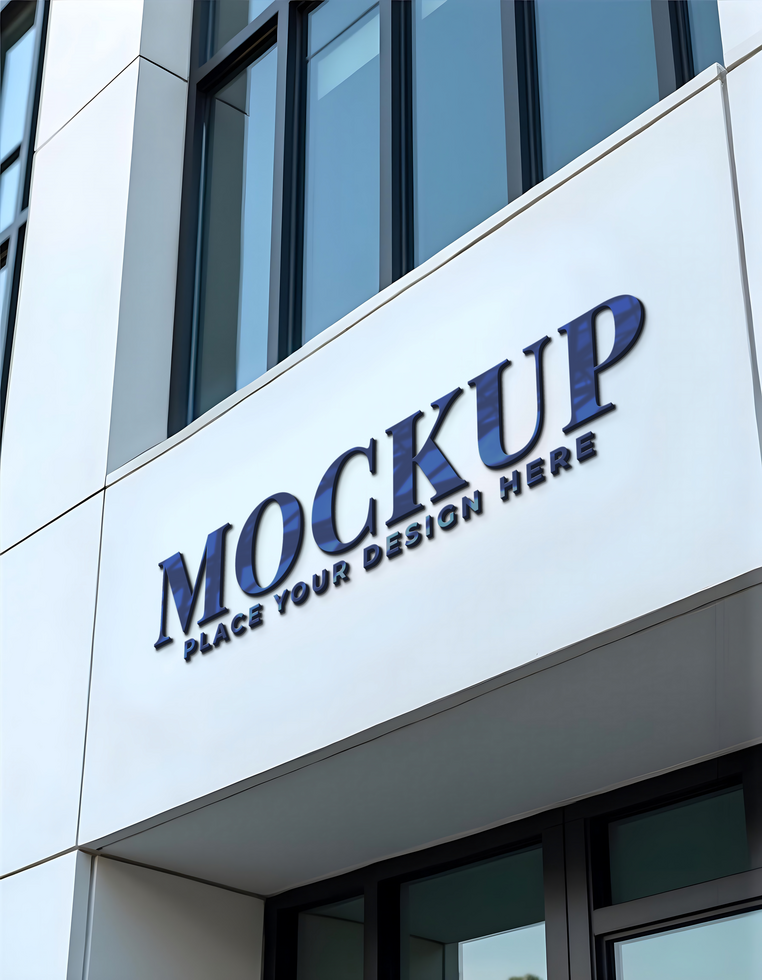 office Building Logo Mockups psd