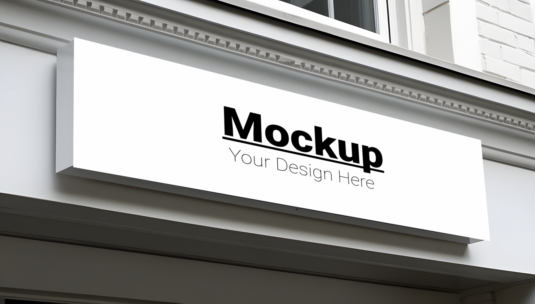 Outdoor Signboard Mockup Display Your Design on a Building Facade psd