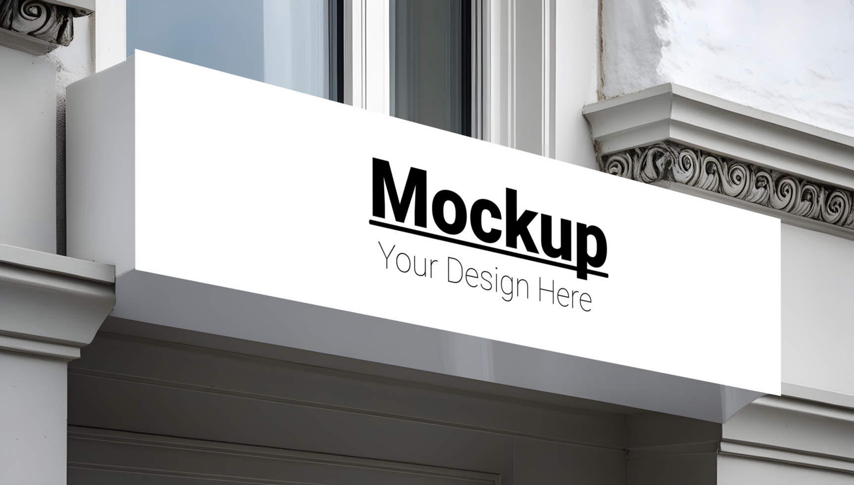 Outdoor Signboard Mockup Display Your Design on a Building Facade psd