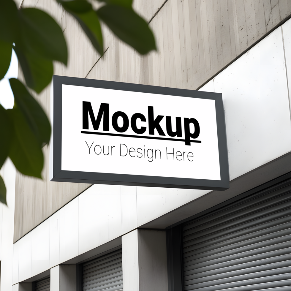 Outdoor Signboard Mockup Display Your Design on a Building Facade psd