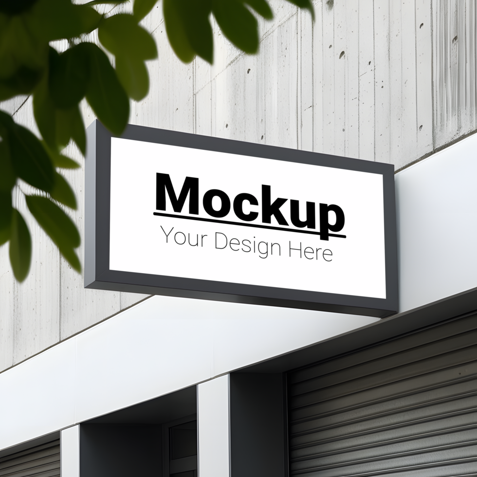 Outdoor Signboard Mockup Display Your Design on a Building Facade psd