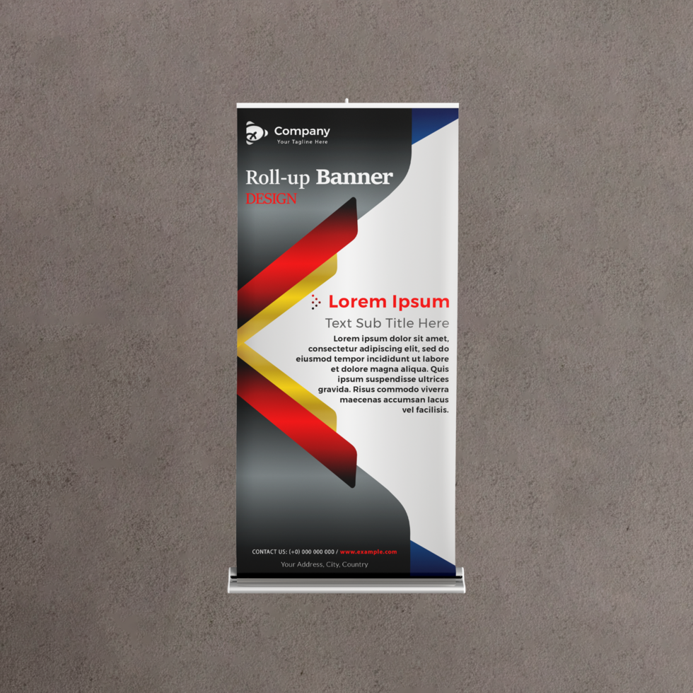 Roll up banner vertical template design for brochure business flyer. psd