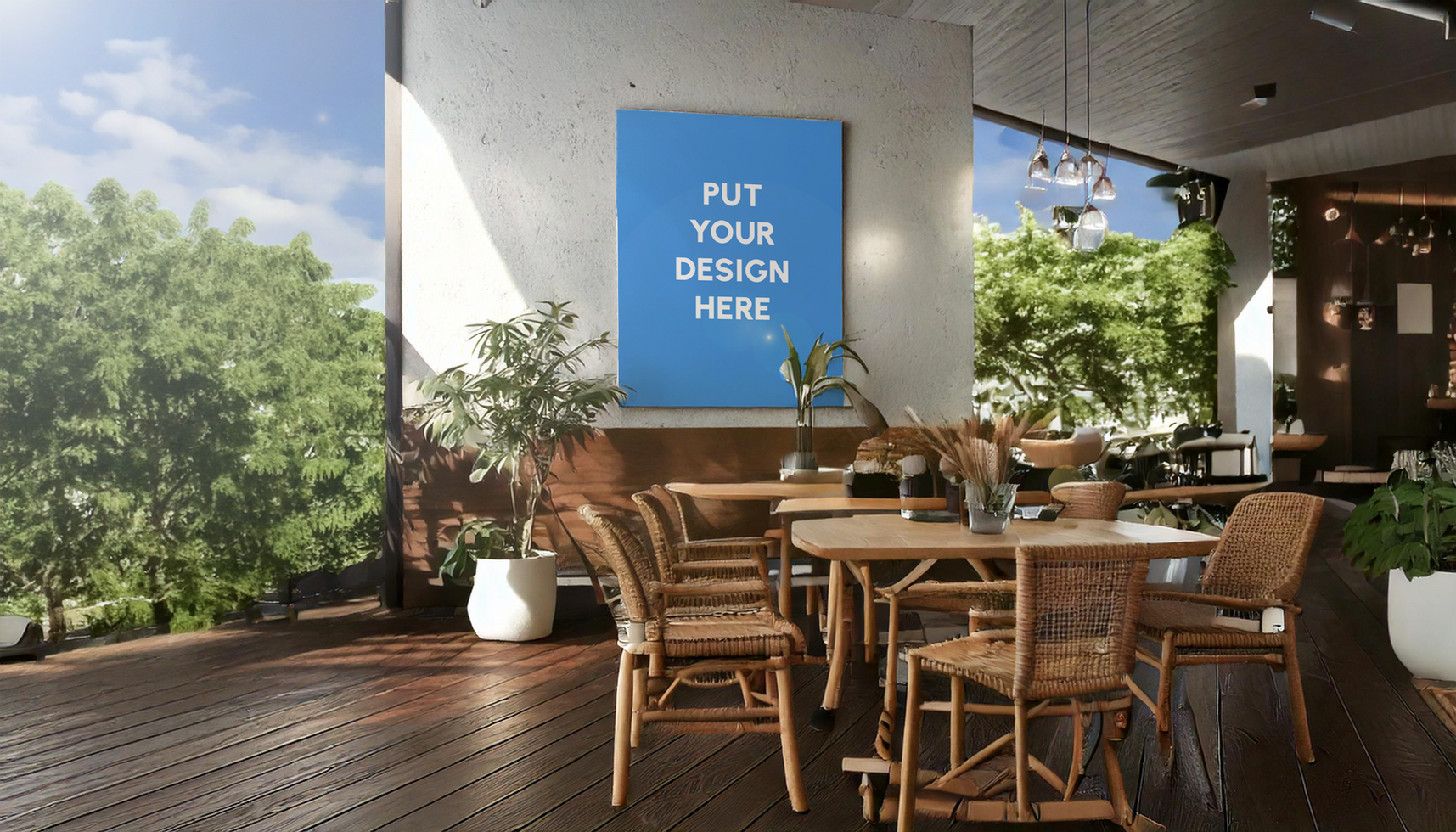 Restaurant Poster Mockup psd