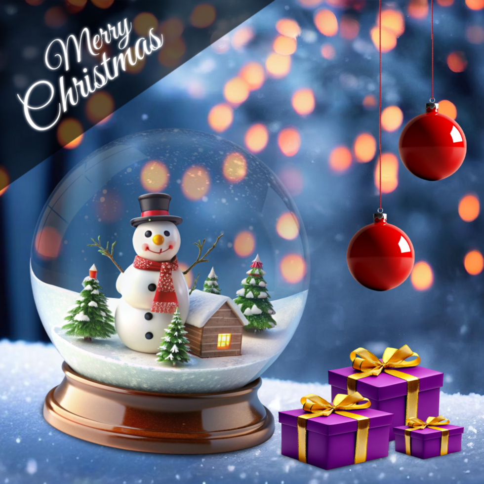 Merry Christmas Post Social Banner Design psd