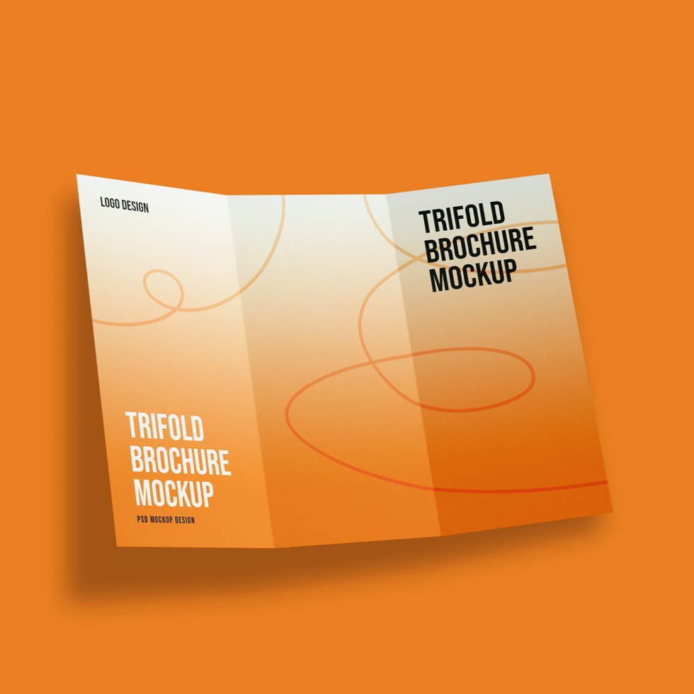 Moden Trifold Mockup design psd
