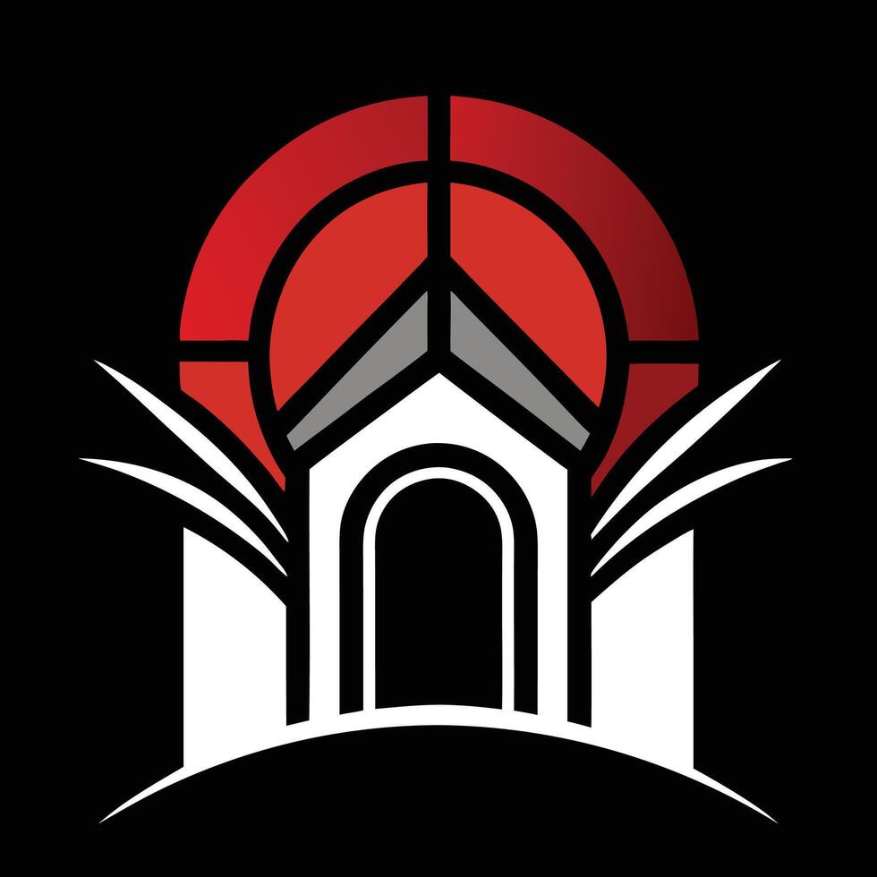 The logo for the church of the cross vector