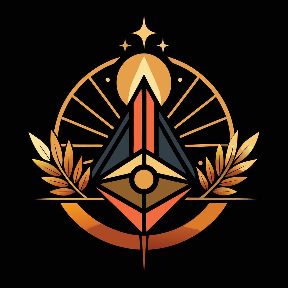The logo for the ethereum cryptocurrency vector