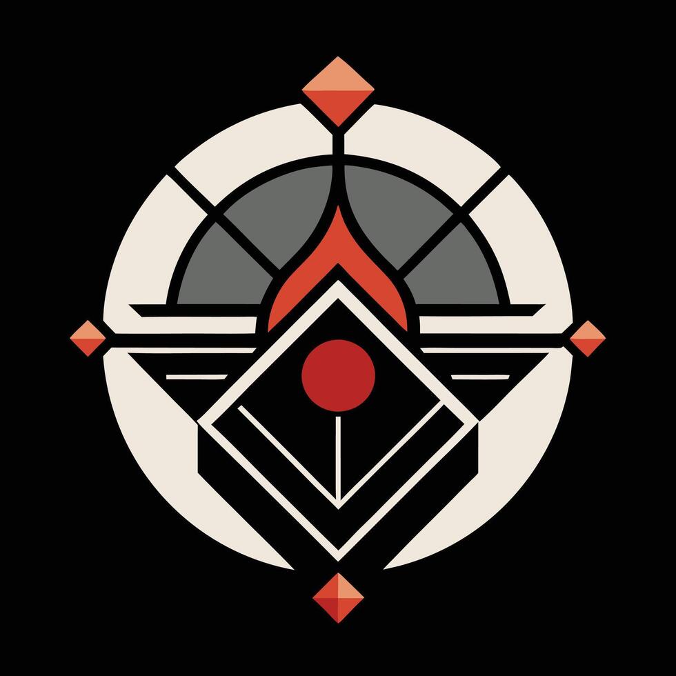 The logo for the game is a circular design with a red dot in the center vector