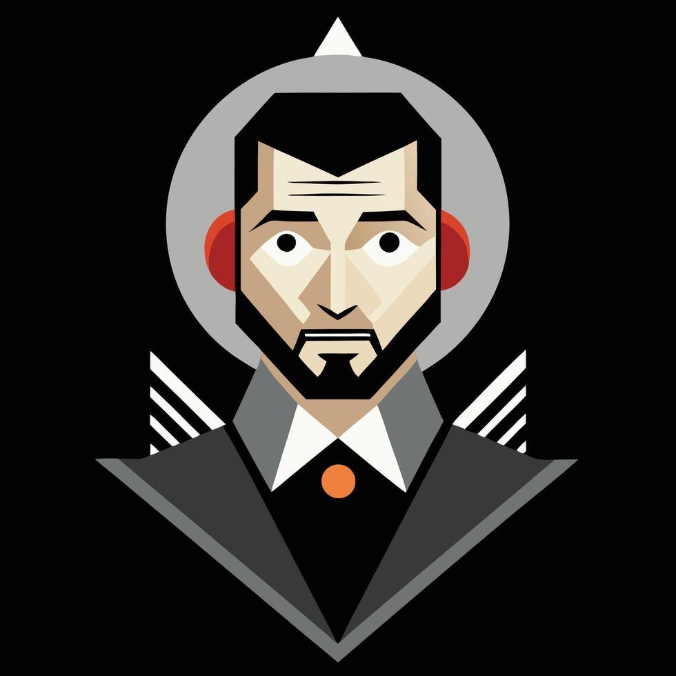 A man with headphones on his head vector
