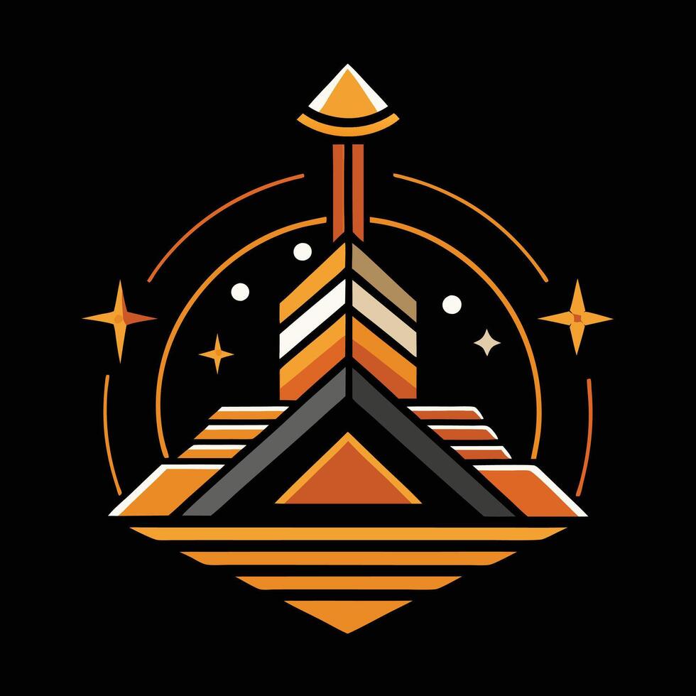 The logo for a space station vector