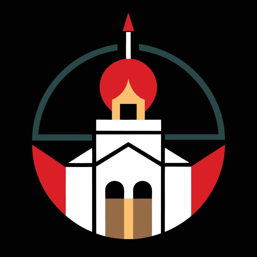 The logo for the church of the holy cross vector