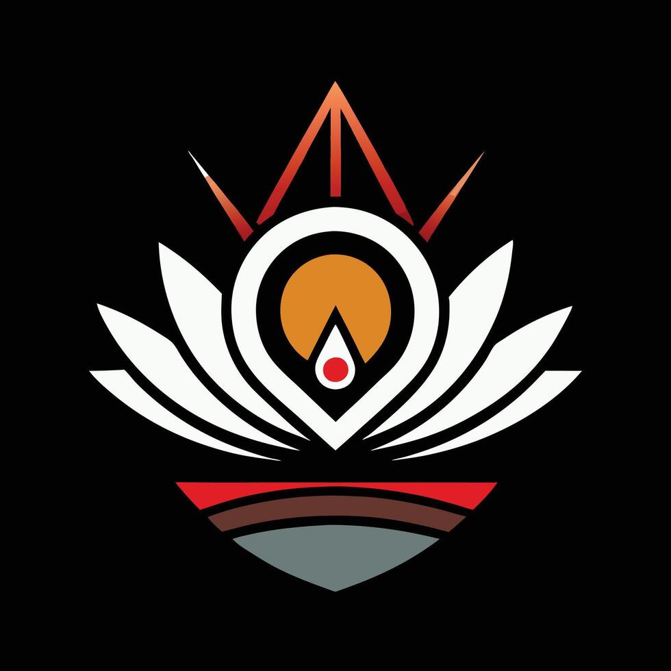 The logo for the band is a lotus flower vector