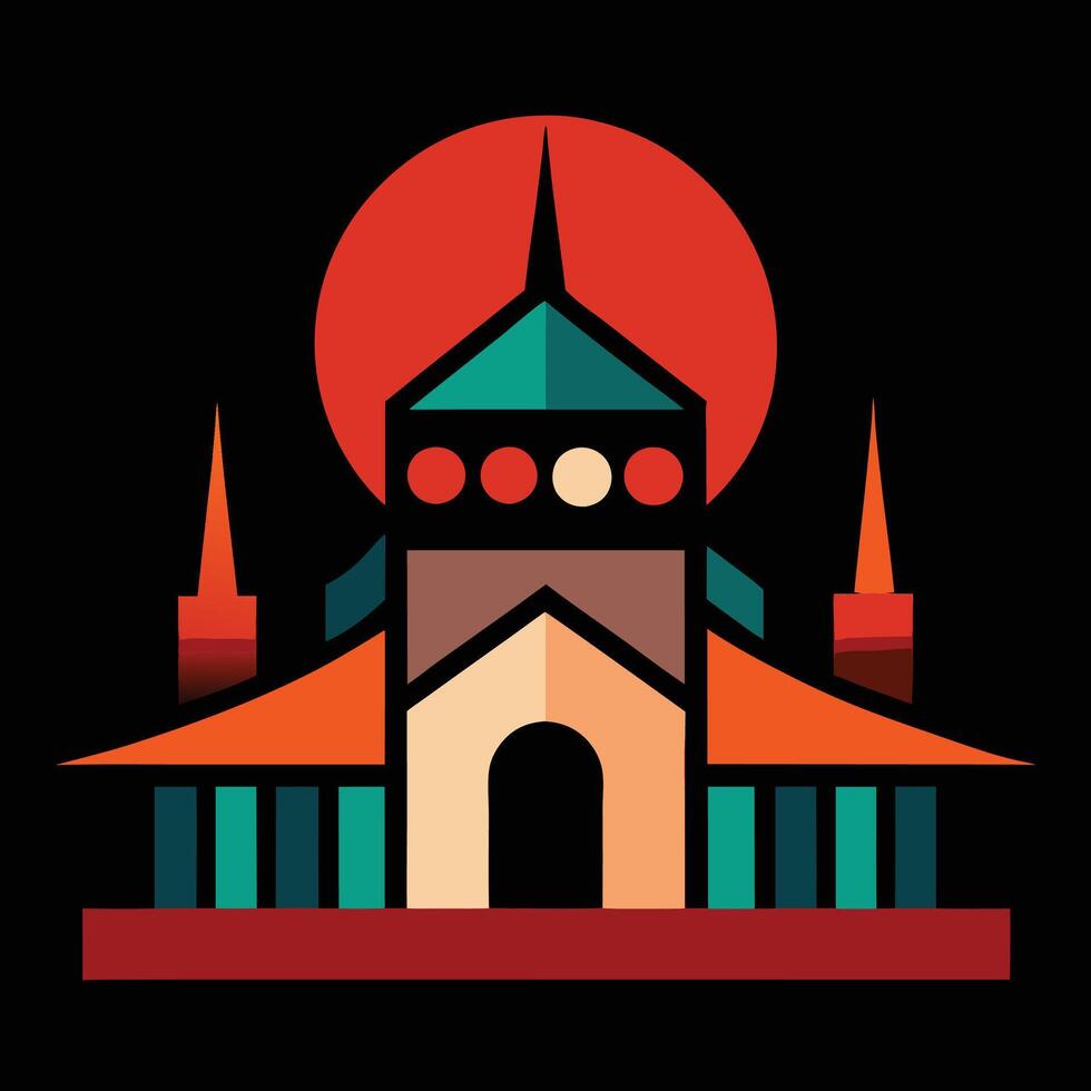 The mosque is a symbol of islam vector