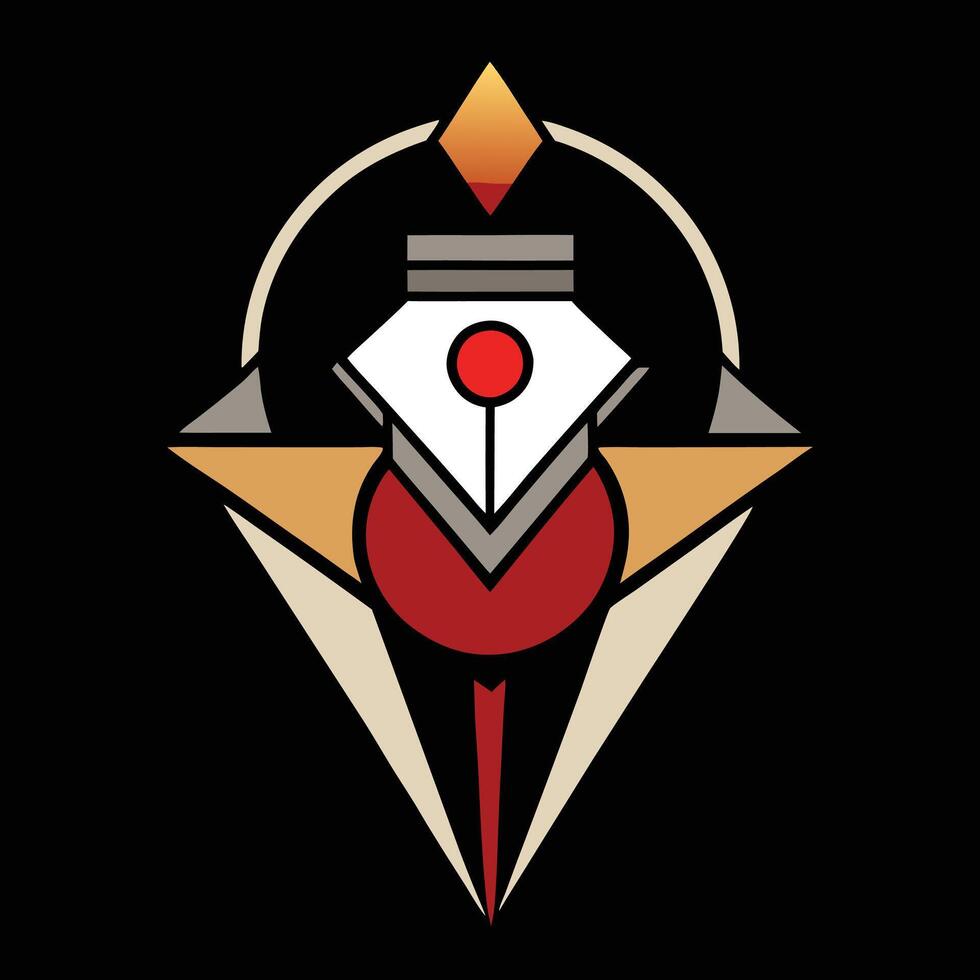 The logo for the game is a red and black geometric shape vector