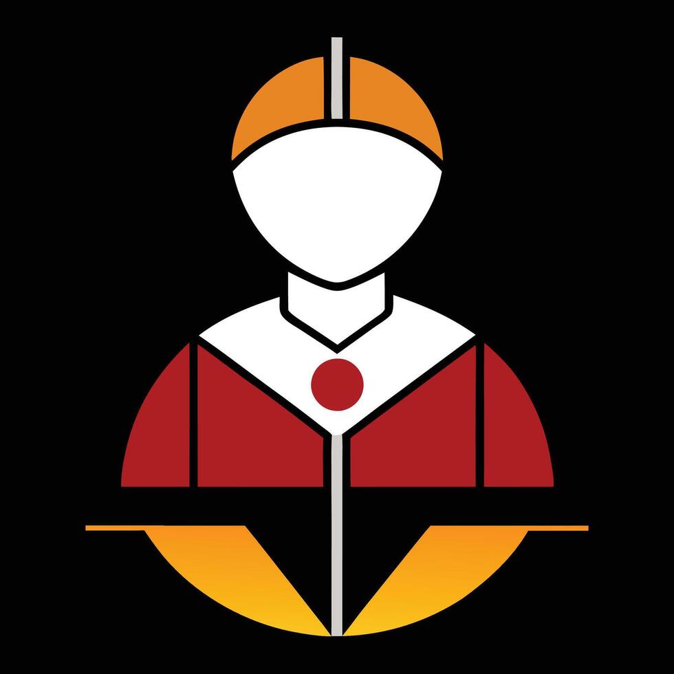 A man in a red and orange robe is holding a book vector