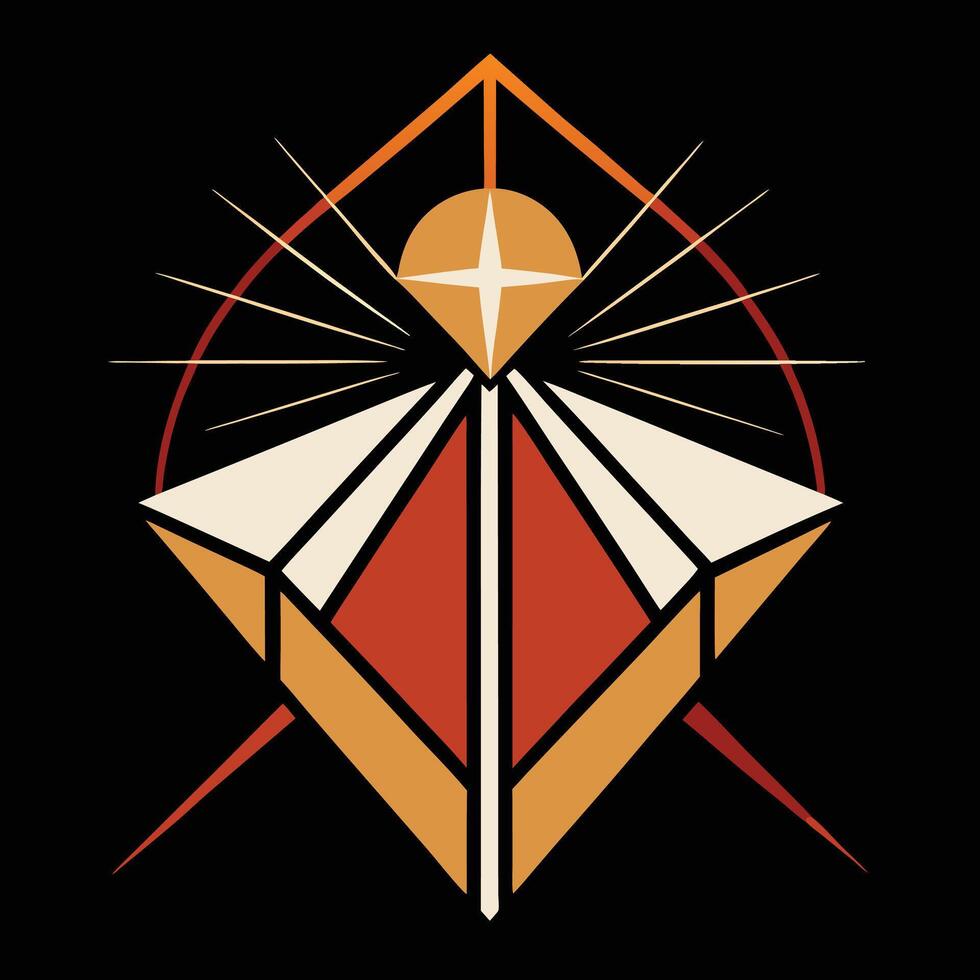 The logo for the band is a geometric design with a star in the middle vector