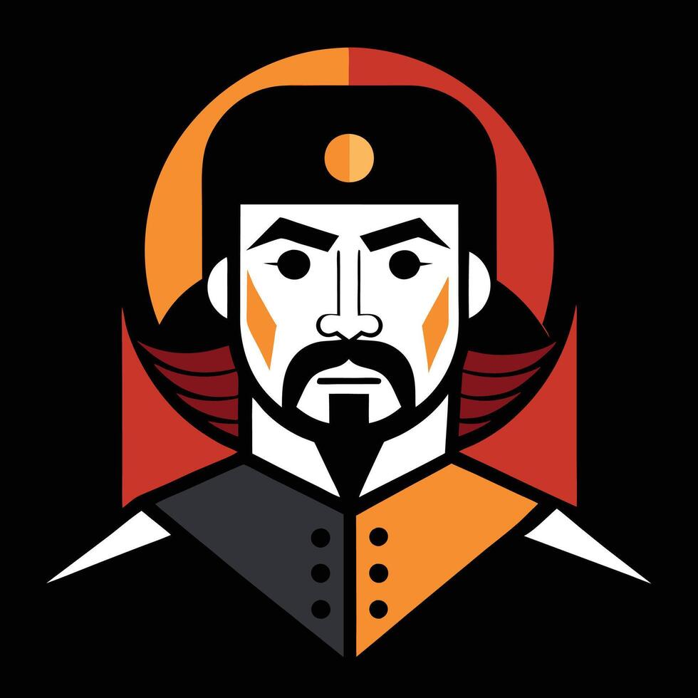 The logo for the team is a man with a beard vector