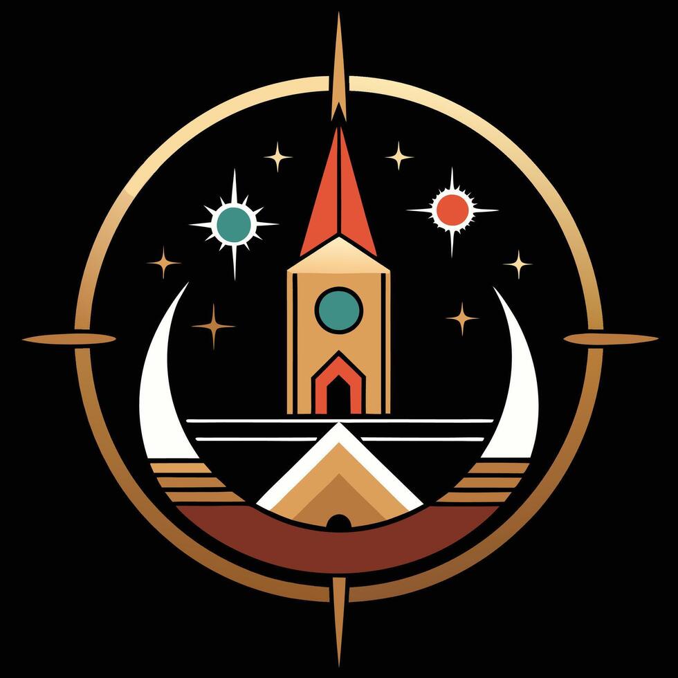 The logo for the space station vector