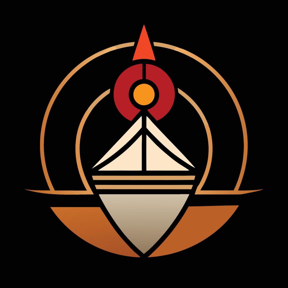 The logo for the game is a ship with a red and orange flag vector