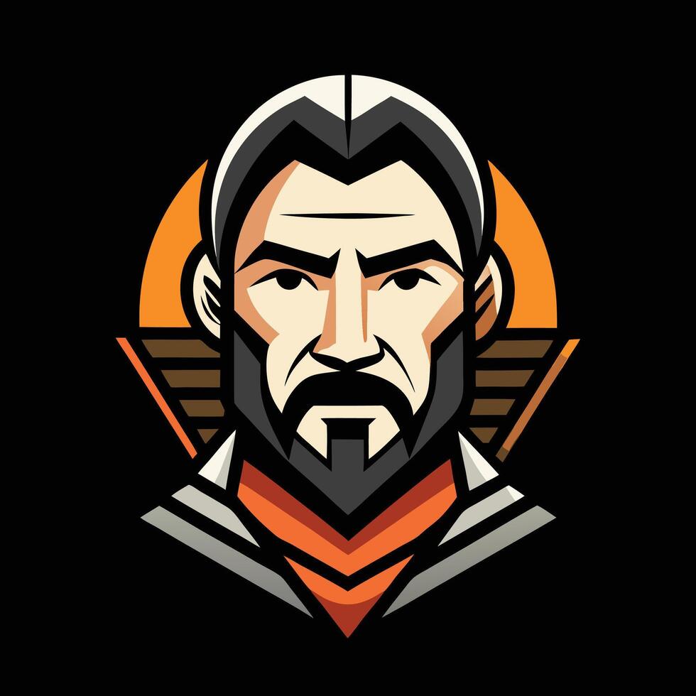 A man with a beard and a hat vector