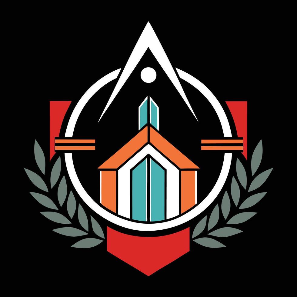 The logo for the church of the sun vector