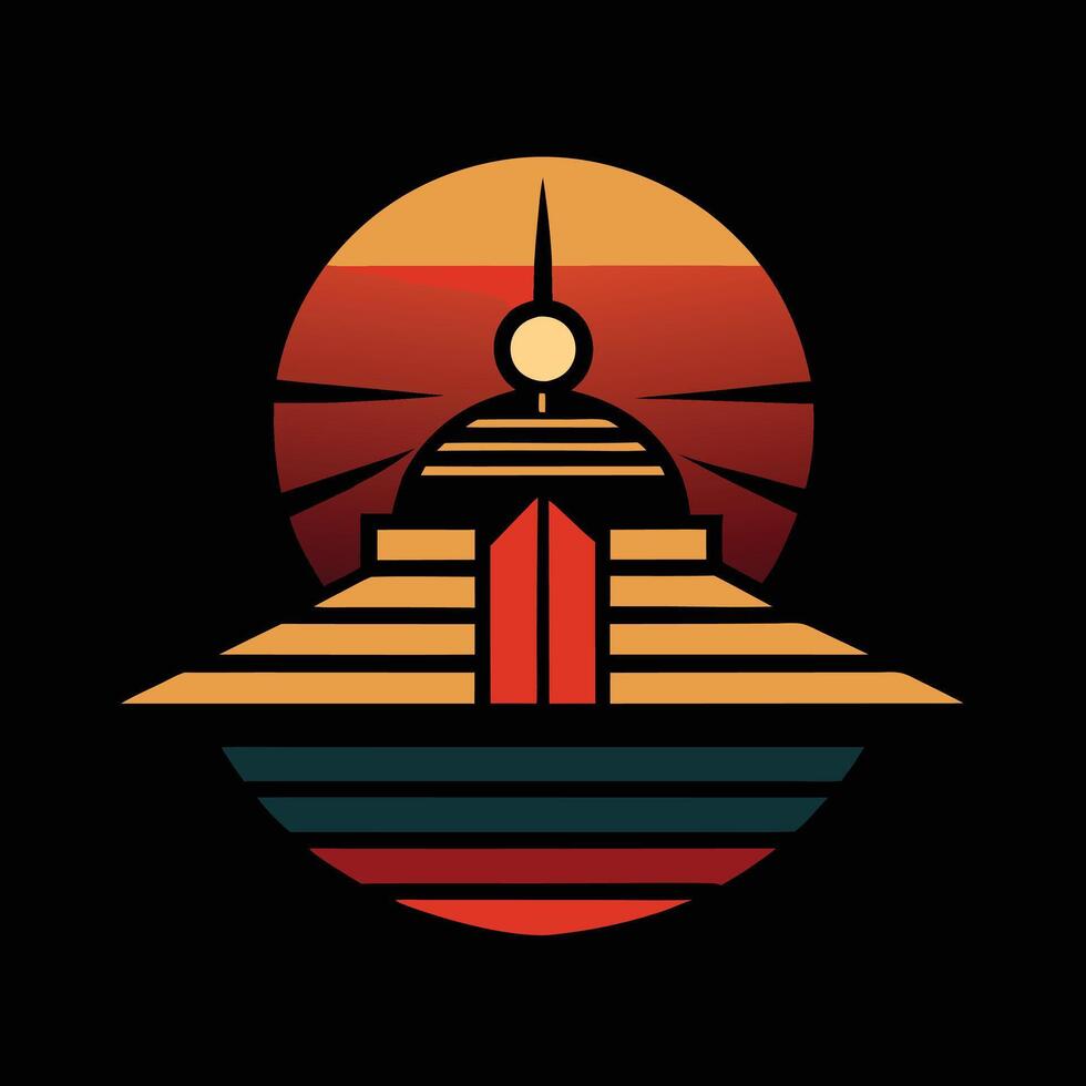 The logo for a restaurant in the desert vector