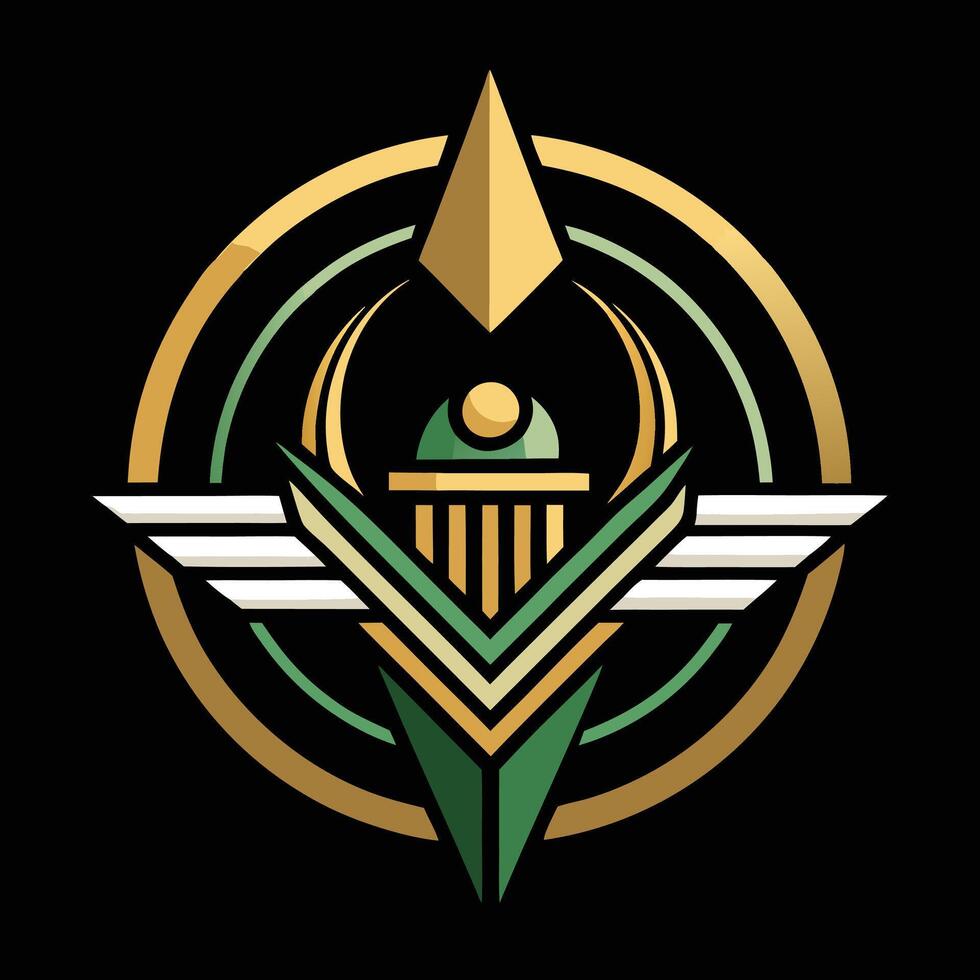 The logo for the team is a green and gold design vector