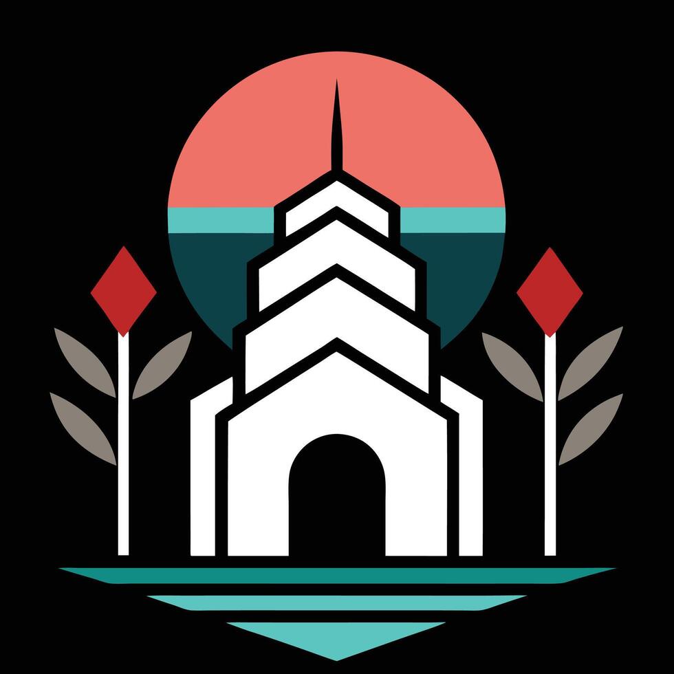 The logo for the church of the living god vector