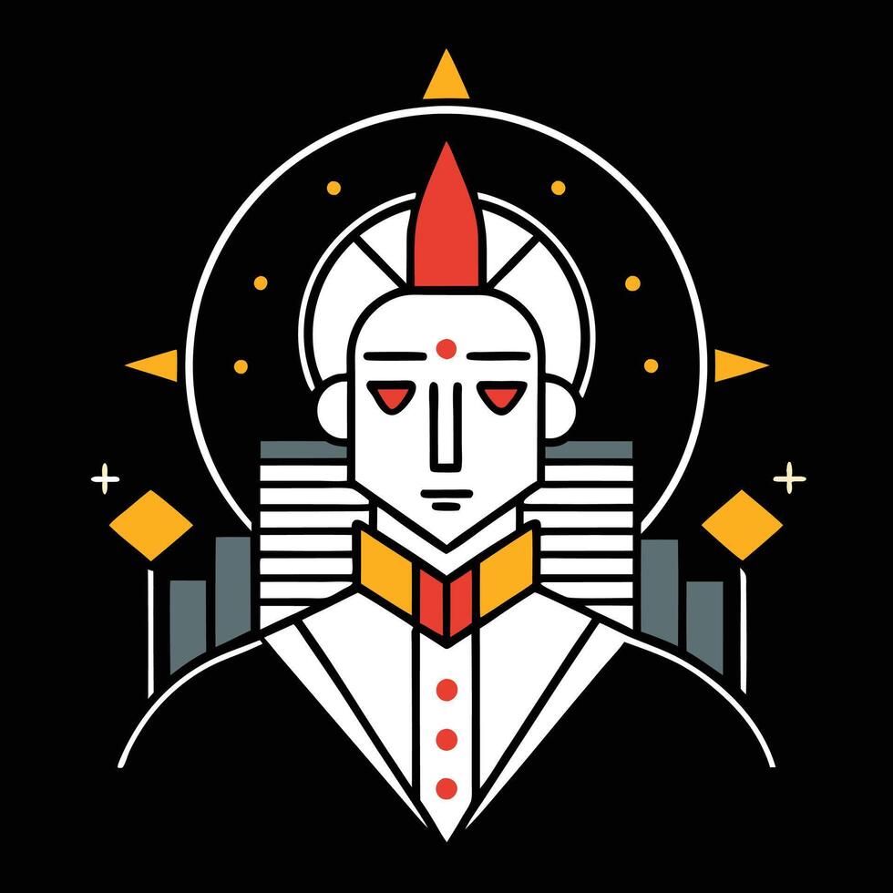 The logo for the band, the man with the red hair vector