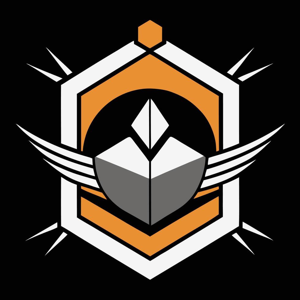 The logo for the team is a shield with wings vector