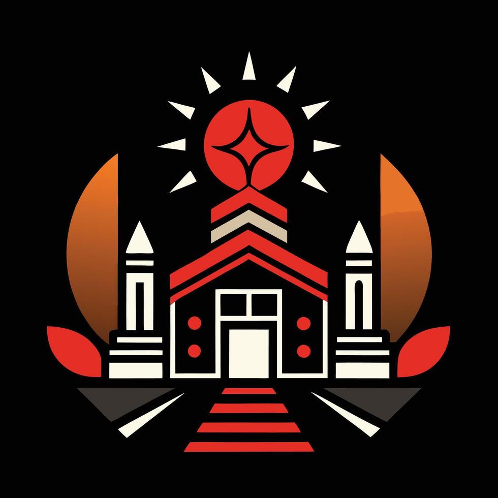 The logo for the church of the cross vector