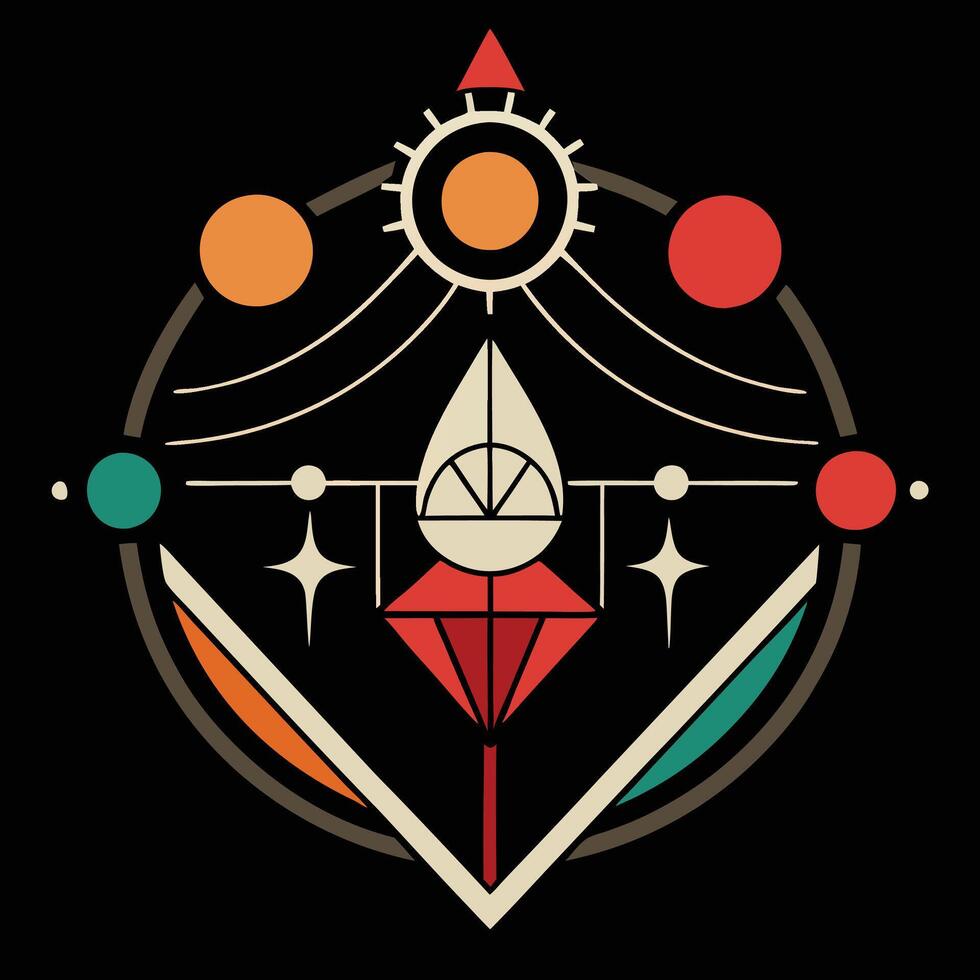 The logo for the game is a geometric design with a star and planets vector